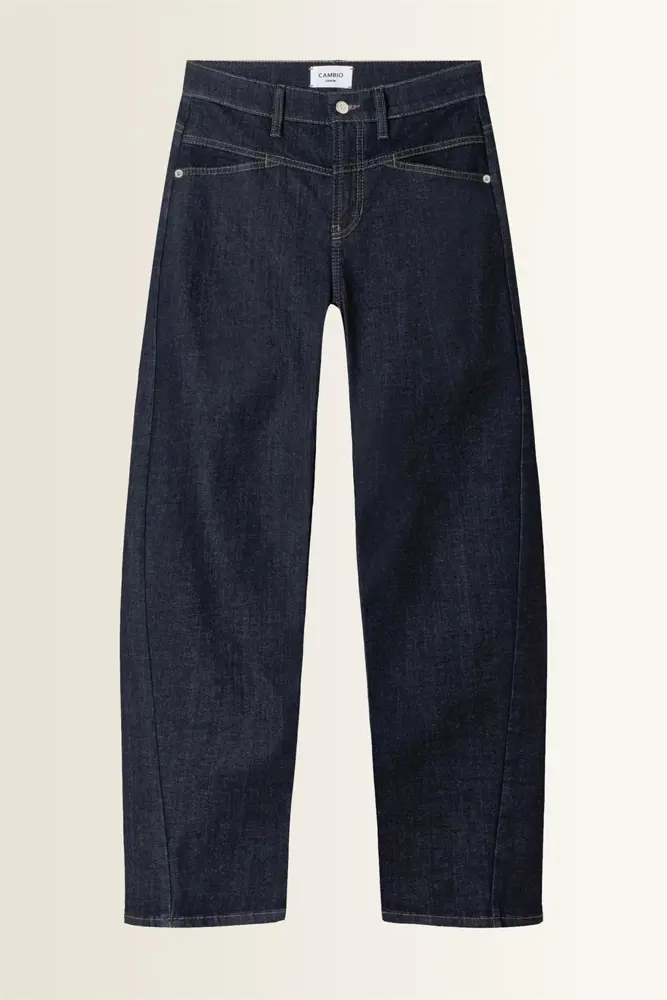 Jeans met gebogen zakdetails Ornella Cambio