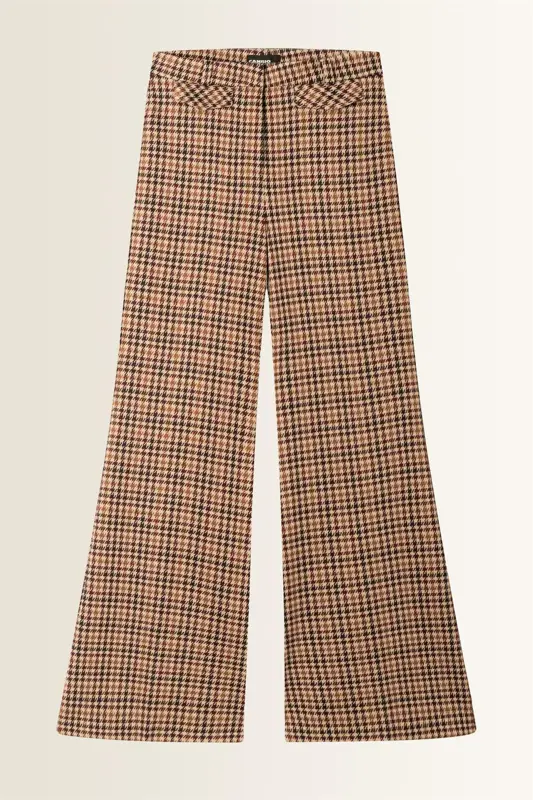 Pantalon met pied-de-poule dessin Famous Cambio