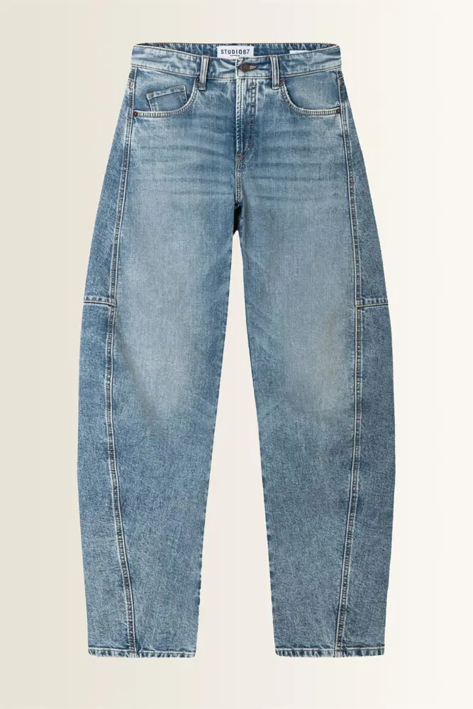 Jeans met curved seams Baggy Cambio
