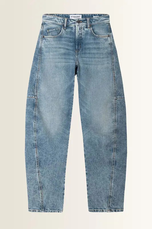Jeans met curved seams Baggy Cambio
