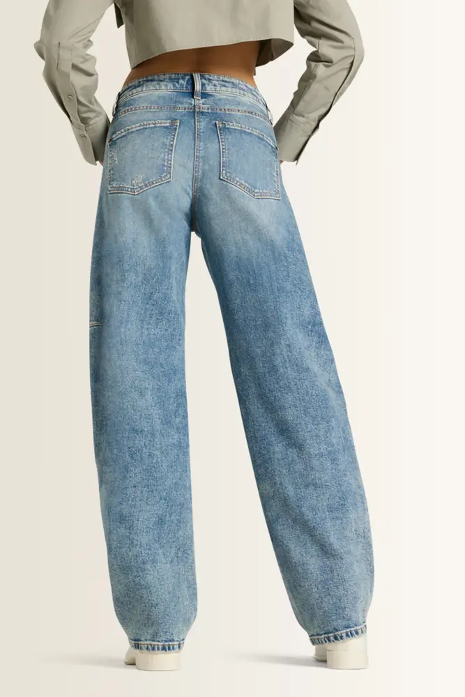 Jeans met curved seams Baggy Cambio