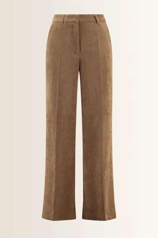 Ribcord pantalon met wijde pijp Alexis Cambio