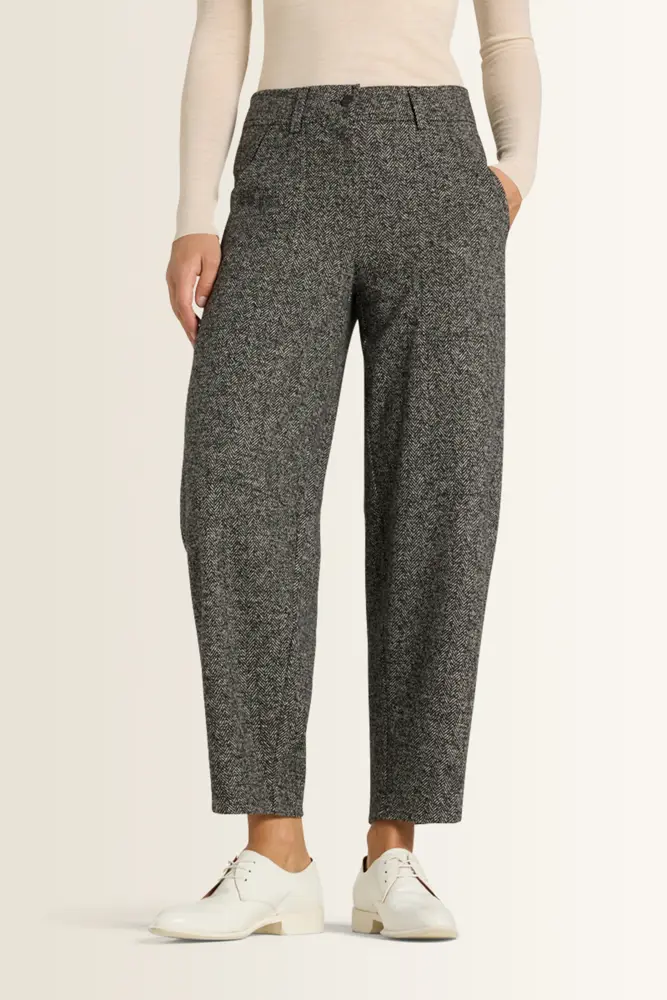 Cropped broek met visgraatmotief Orly Someday