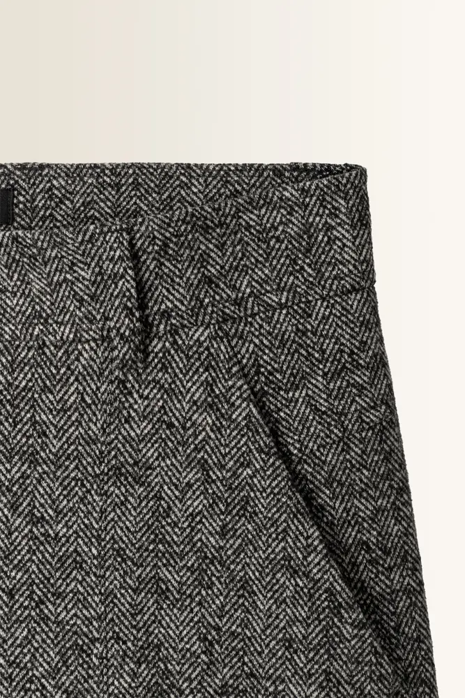 Cropped broek met visgraatmotief Orly Someday