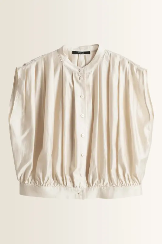 Satijnlook blouse met plooidetails Ziola Someday
