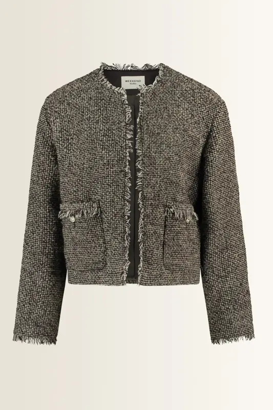 Bouclé jasje met verfijnde franjes Vento Max Mara Weekend
