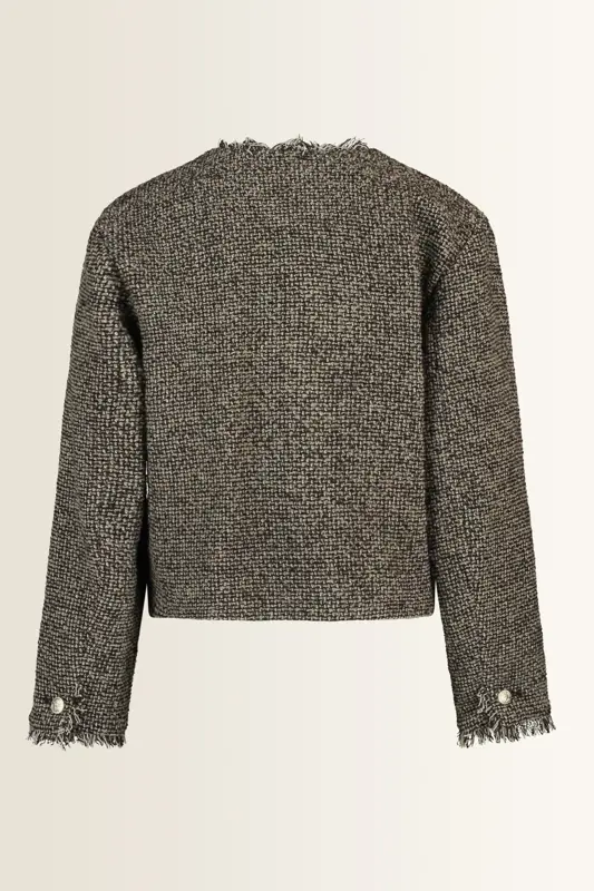 Bouclé jasje met verfijnde franjes Vento Max Mara Weekend