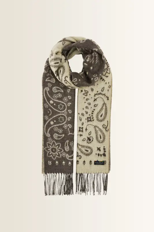 Shawl met paisleyprint en franjes FRAAS