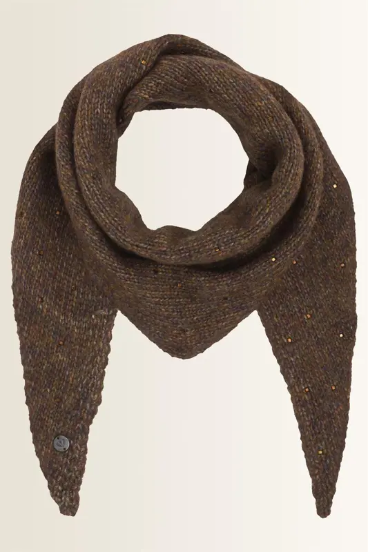 Zachte driehoeksshawl met subtiele glitter FRAAS
