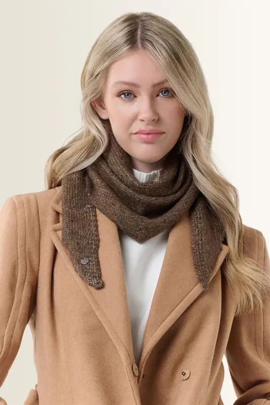 Zachte driehoeksshawl met subtiele glitter FRAAS