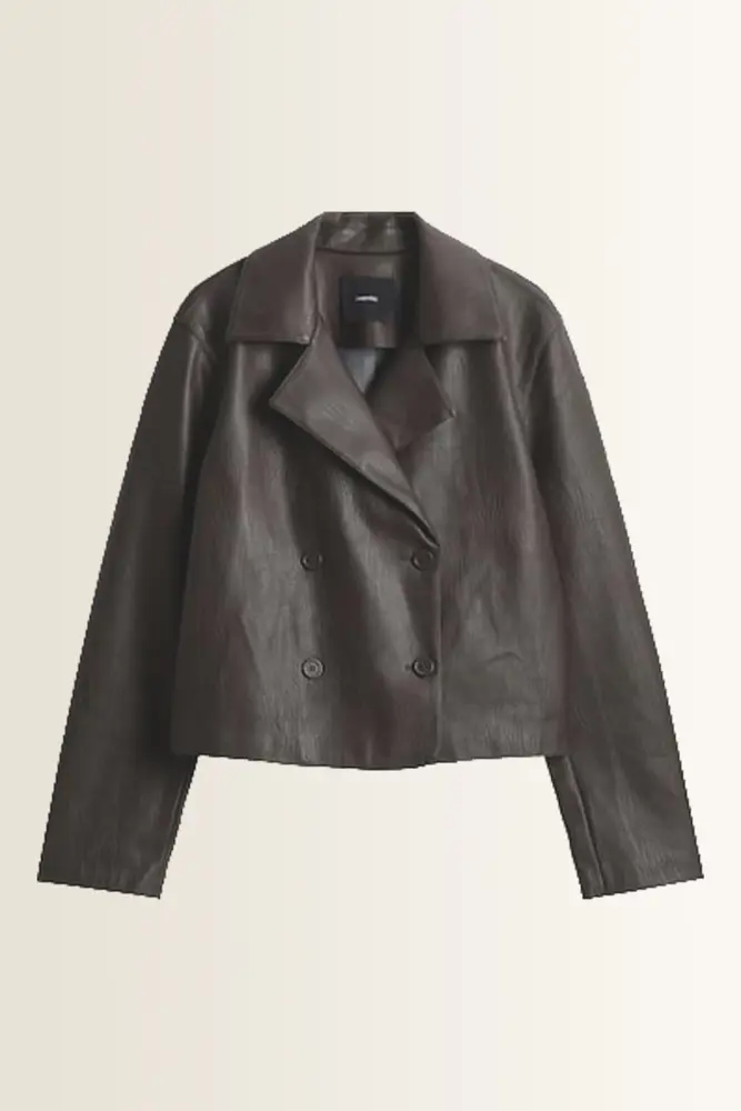 Korte blazer met matte leerlook Neala Someday