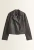 Korte blazer met matte leerlook Neala Someday