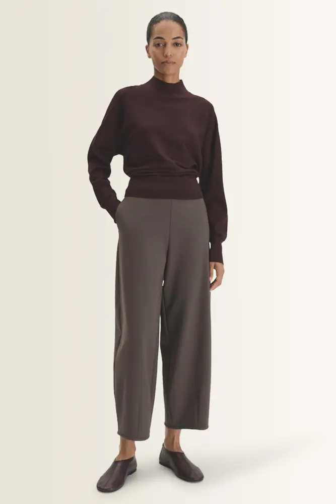 Barrel broek met cropped lengte Curilo Barrel Melange Someday