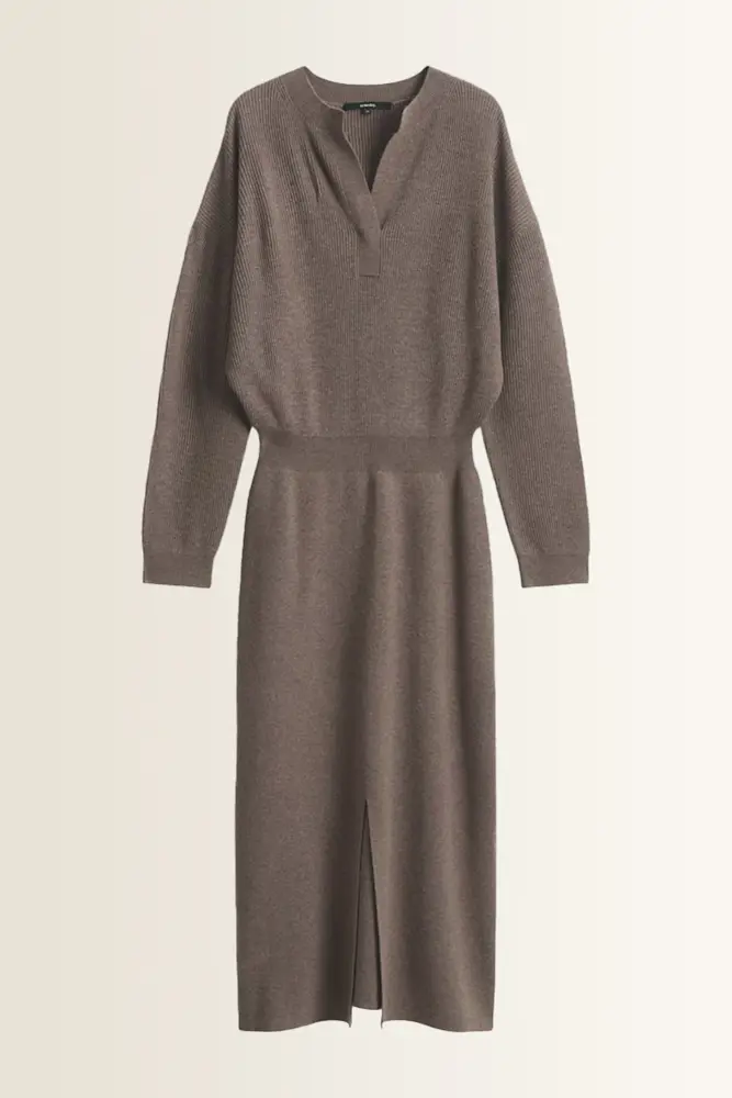 Midi-jurk met V-halsdetail Quinnie Someday