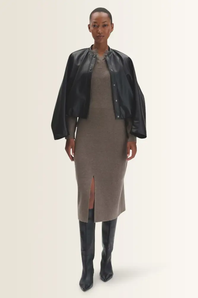 Midi-jurk met V-halsdetail Quinnie Someday