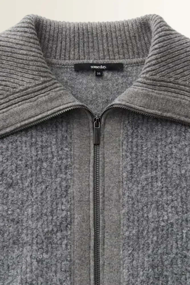 Gebreid vest met Troyer-kraag Teski Someday