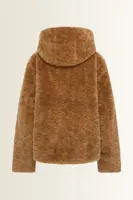 Kort keerbaar jack met faux fur en suedine look MAURA