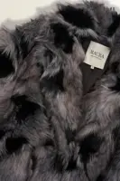 Jas van langharige faux fur met grafisch dessin MAURA