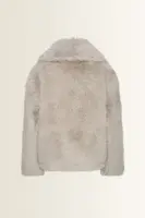 Jasje van langharige faux fur met sjaalkraag MAURA