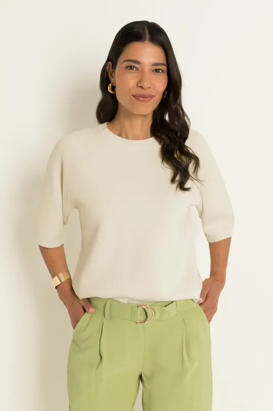 Katoenen trui in boxy fit
