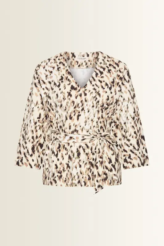 Dierenprint travel top