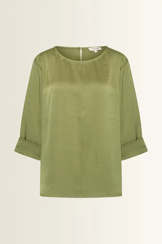 Satijnlook blouse met reliëf