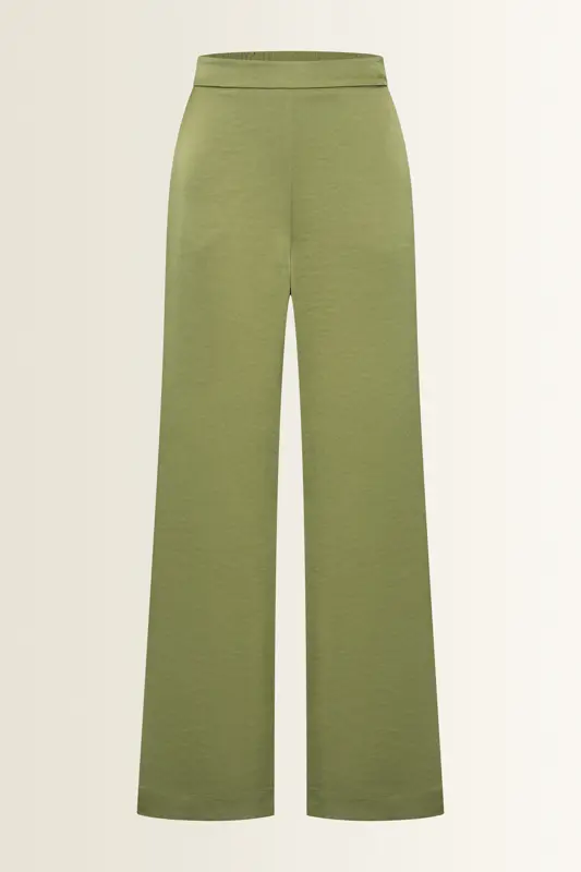 Satijnlook broek met reliëf