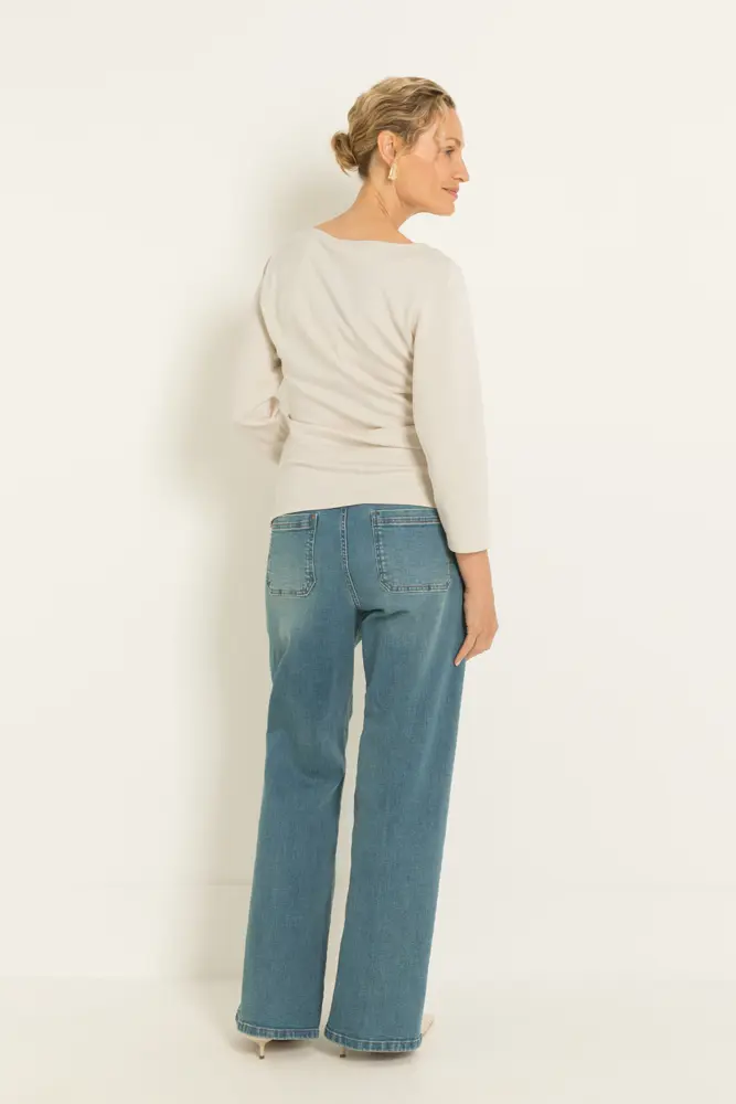 Denim broek met voorzakken