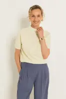 Trui met korte col en lurex-effect