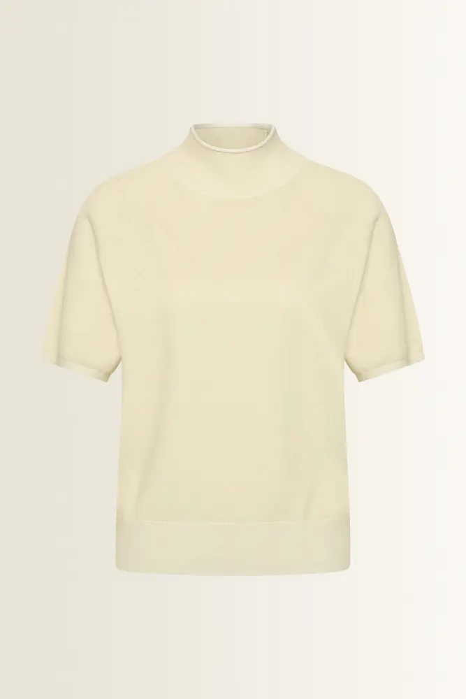 Trui met korte col en lurex-effect