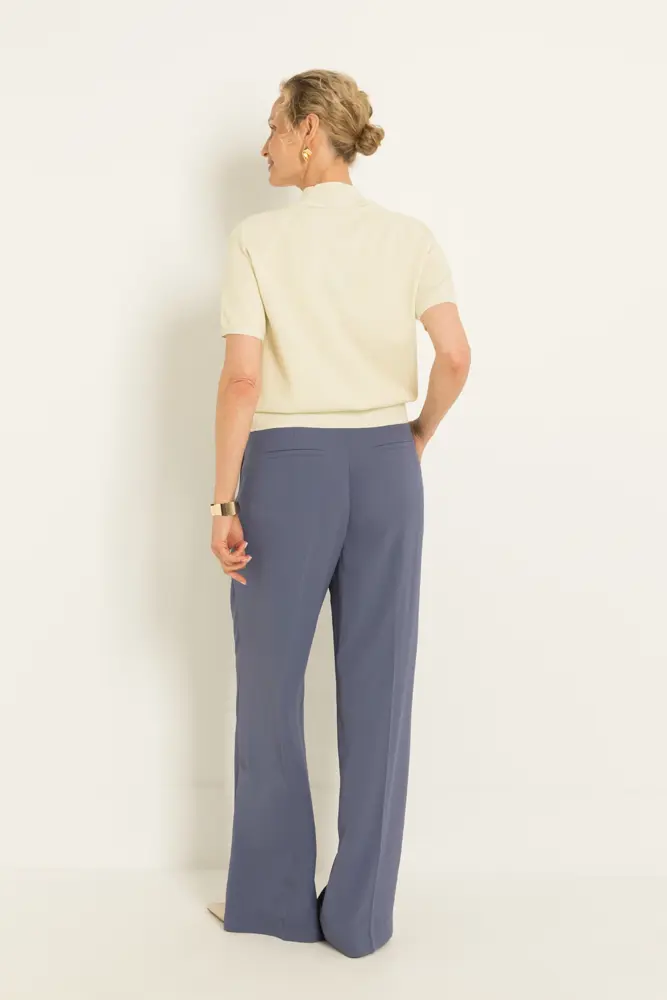 Trui met korte col en lurex-effect