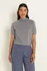 Trui met korte col en lurex-effect