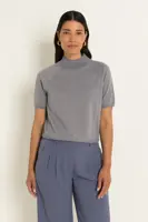Trui met korte col en lurex-effect