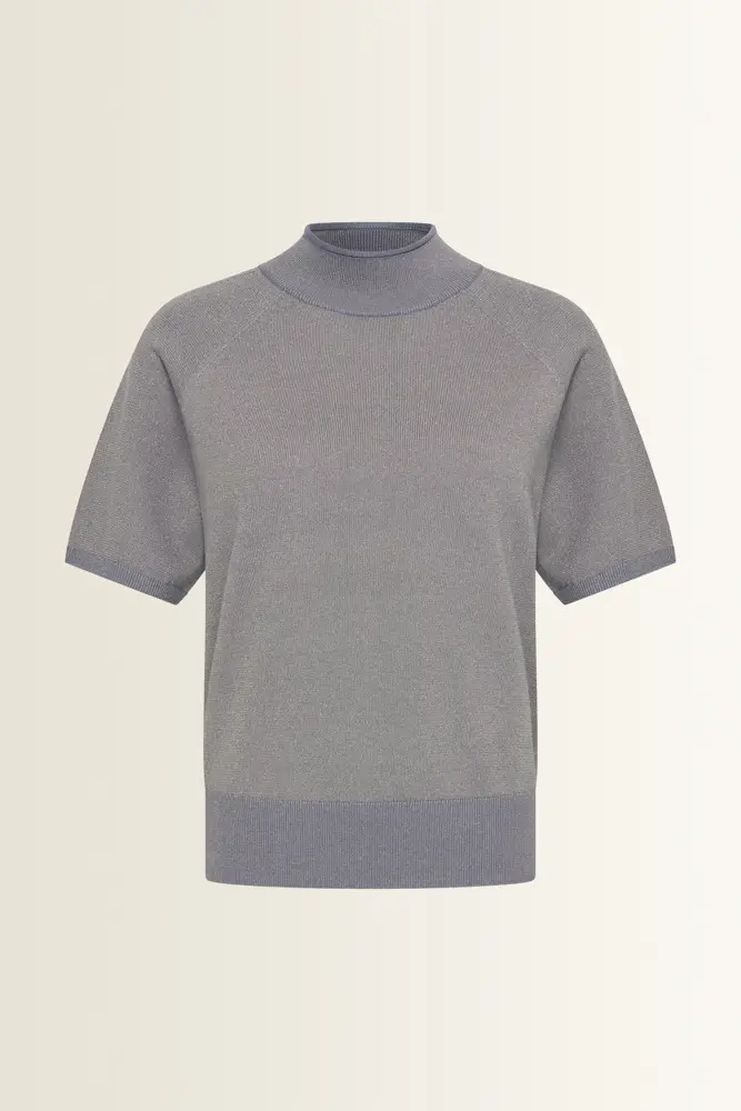 Trui met korte col en lurex-effect