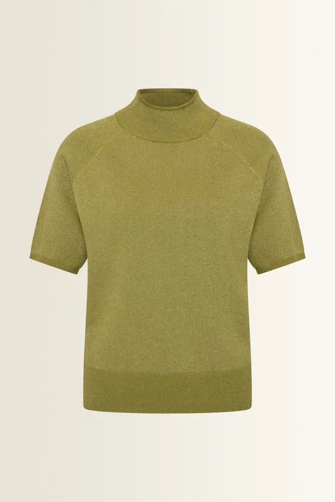 Trui met korte col en lurex-effect