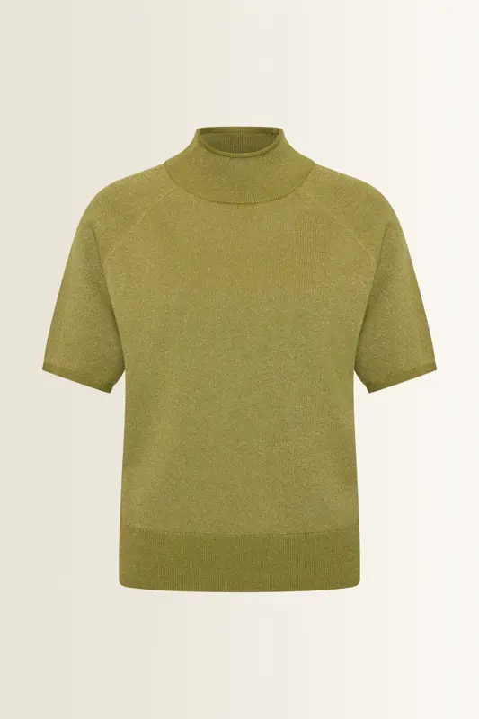 Trui met korte col en lurex-effect