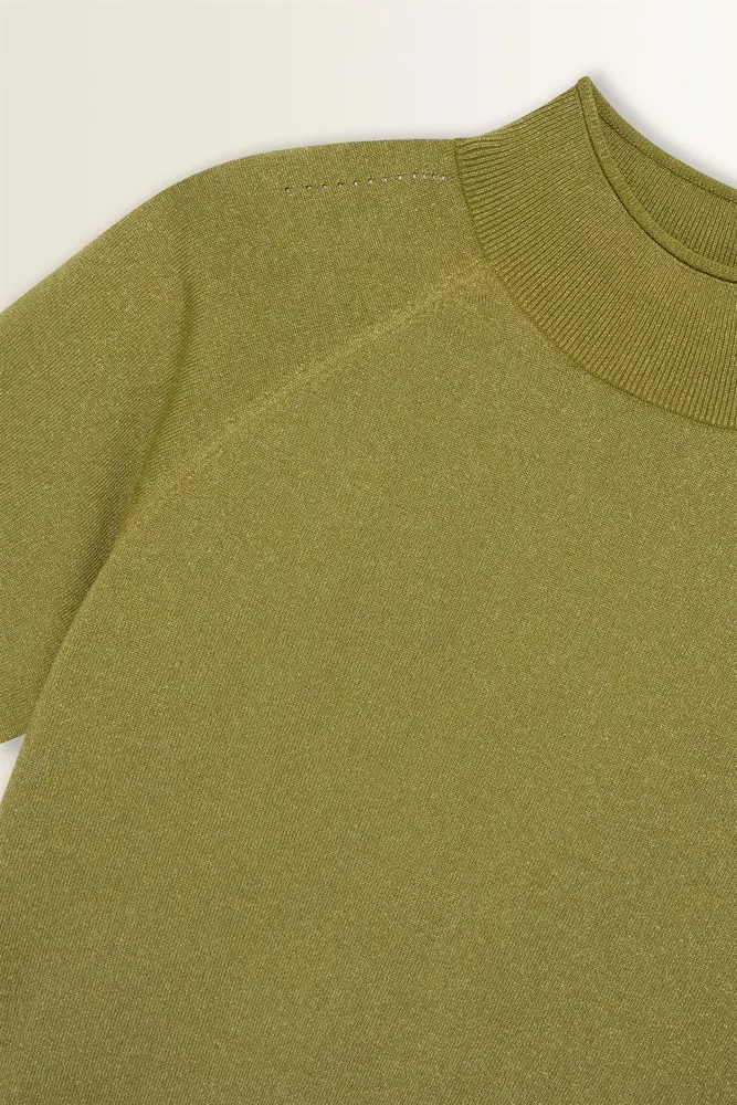 Trui met korte col en lurex-effect