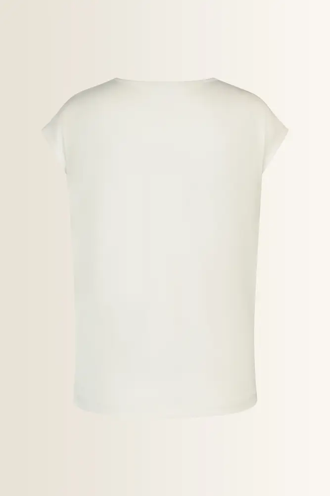 Jersey top met drapehals