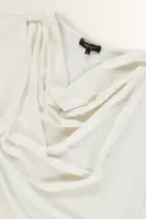 Jersey top met drapehals