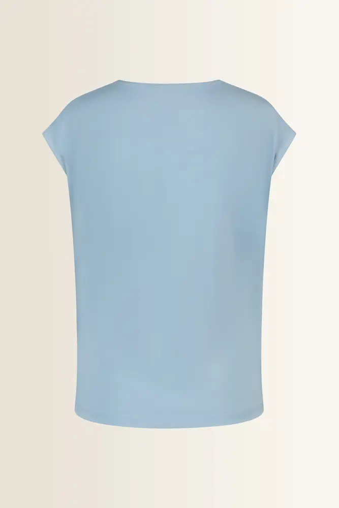 Jersey top met drapehals