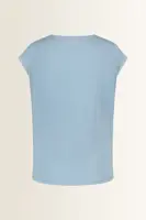 Jersey top met drapehals