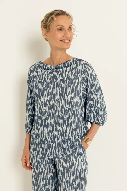 Print top met zachte plooival