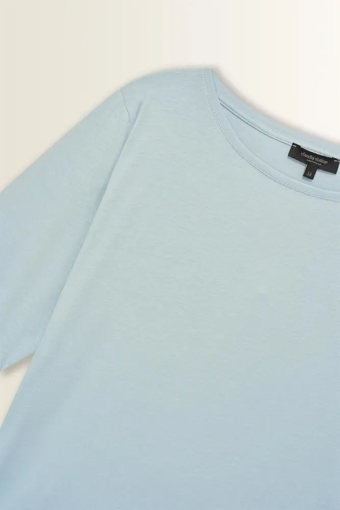 Top in jersey met ronde hals