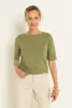 Top in jersey met ronde hals