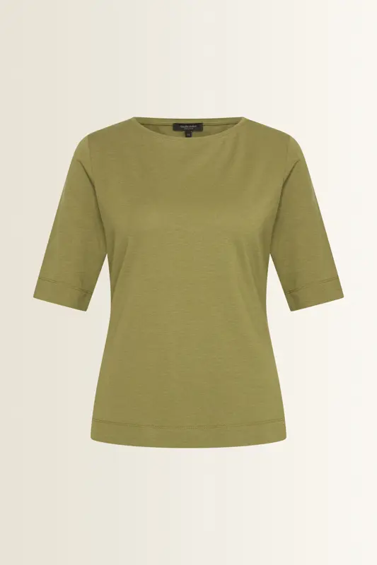 Top in jersey met ronde hals