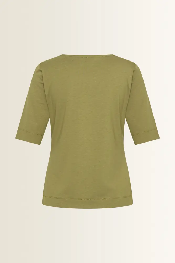Top in jersey met ronde hals