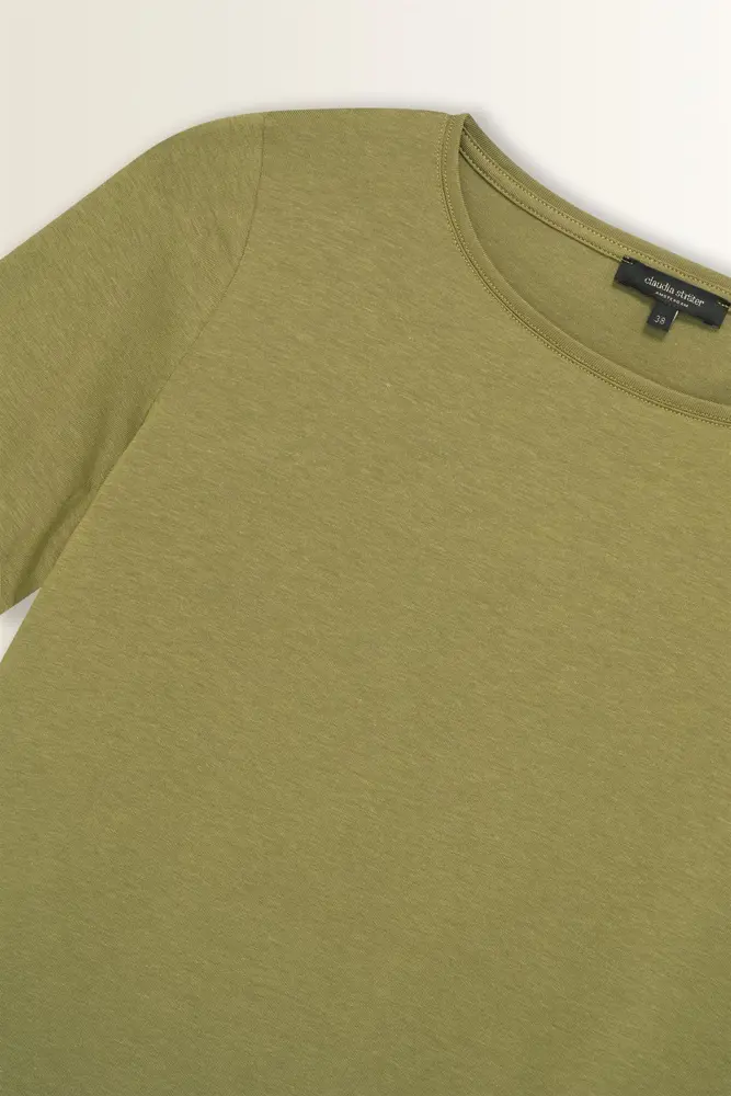 Top in jersey met ronde hals