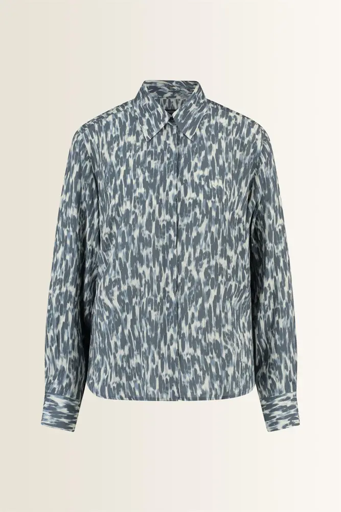 Print blouse met subtiele structuur