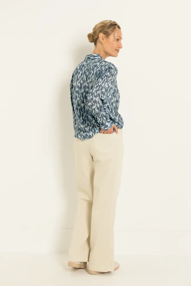 Print blouse met subtiele structuur