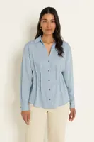 Gestreepte blouse met ingestikte taille